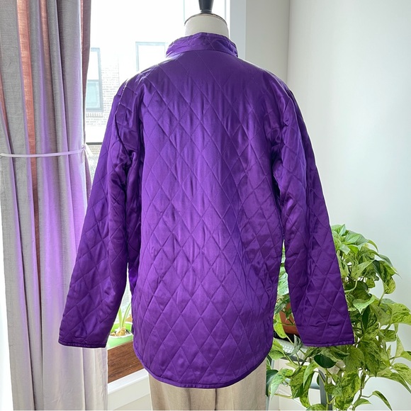 Vintage 90s Linea Dell’Olio 100% PURE SILK Quilted Mandarin Collar Puffer Jacket - Picture 11 of 15